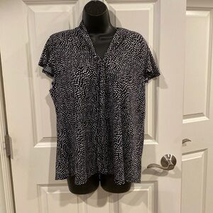 Petite XL Cocomo black polka dot blouse - NWT